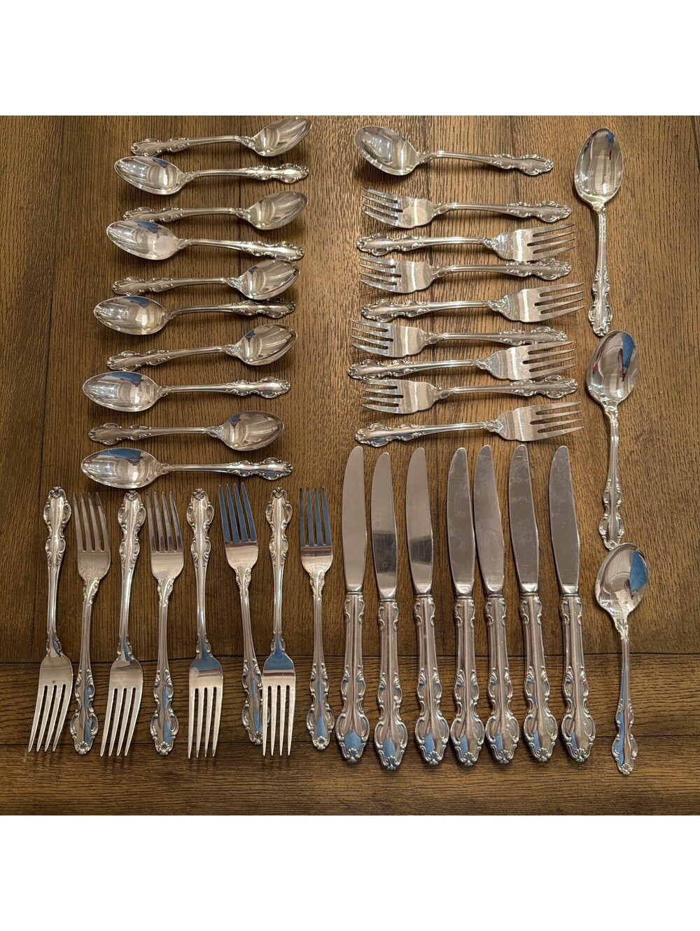 Reed & Barton English Crown Silverplate Flatware 37 Pc Replacement Set